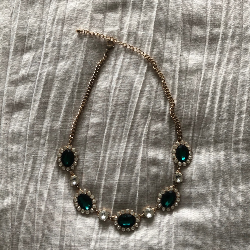 Emerald statement necklace